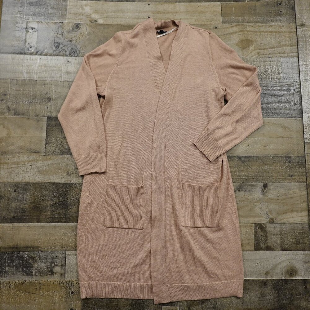 Torrid Open Front Longline Cardigan Women’s Size 1 Rose Blush Knit Sweater